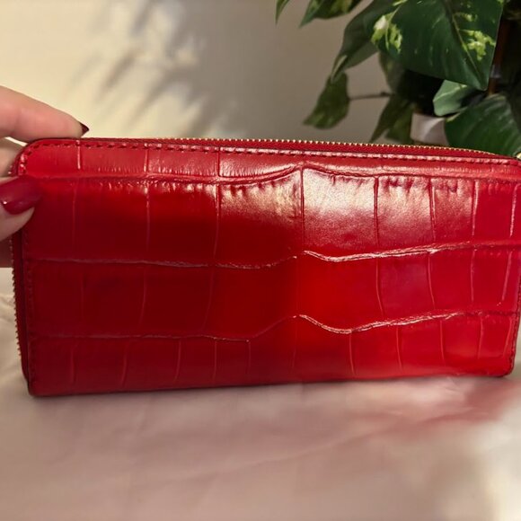 Rare Michael Kors Red Leather Handbag with matching wallet and a dust bag - Picture 11 of 16